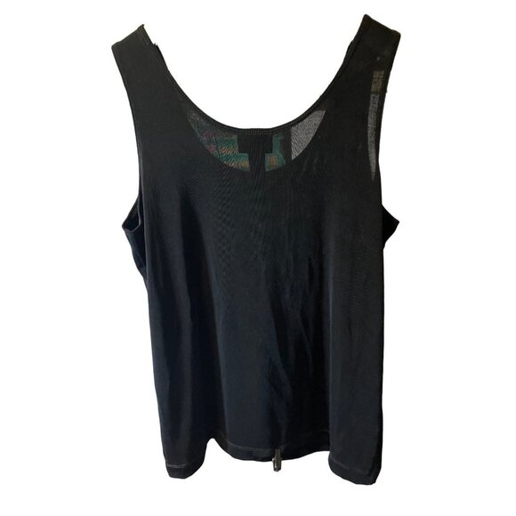 Chico's NWT Black Scoop Neck Sleeveless Tank Top Sz L - Picture 2 of 5